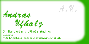 andras ufholz business card